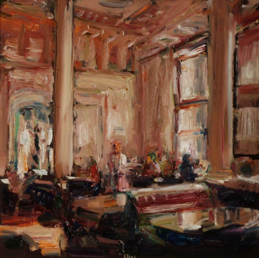 Douwe Elias - Brasserie Brussel - 2015 - olieverf op doek - 50 x 50 cm
