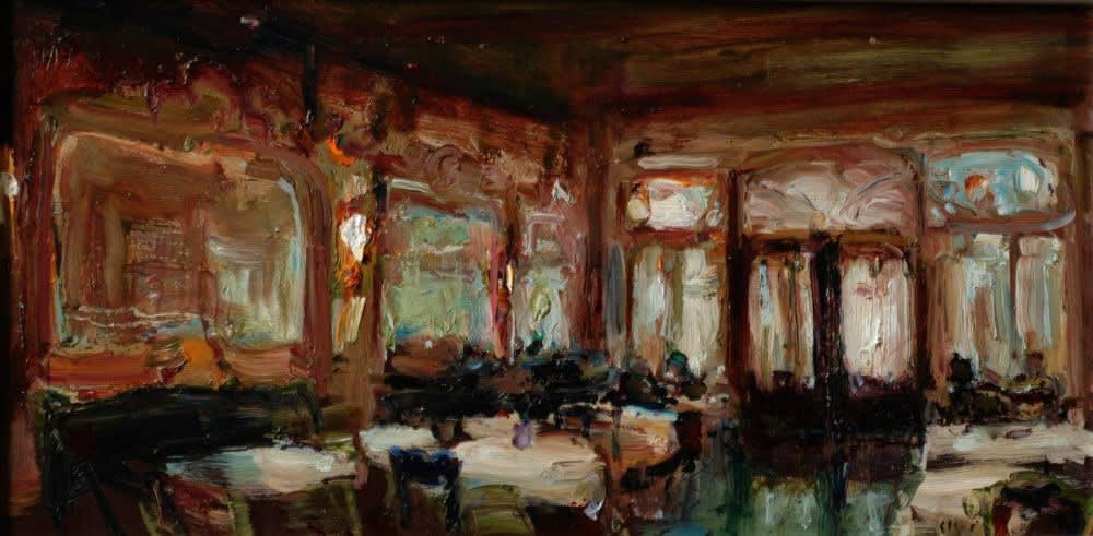 Douwe Elias - Porto - 2016 - olieverf op paneel - 28 × 55 cm
