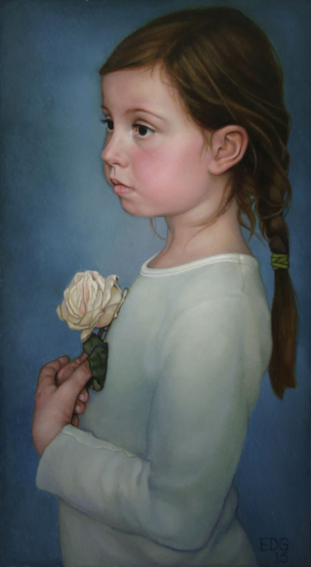 Ellen de Groot - Bruidsmeisje - 2016 - olieverf op paneel - 40 x 22 cm