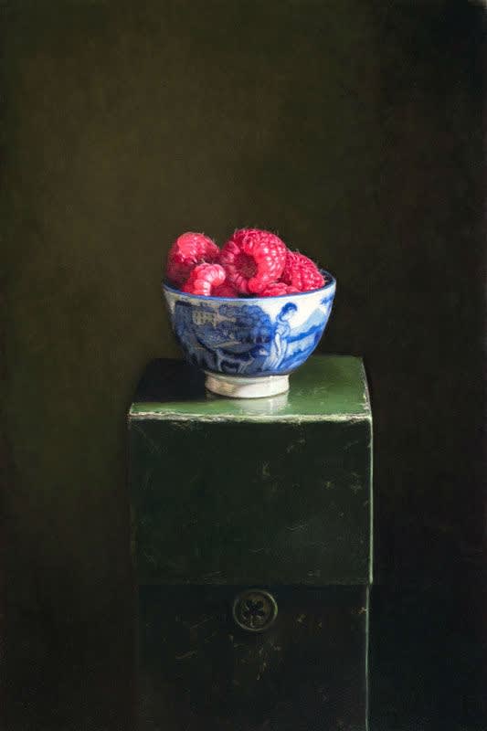 Erkin - Frambozen - 2016 - olieverf op masoniet - 28 × 18,6 cm