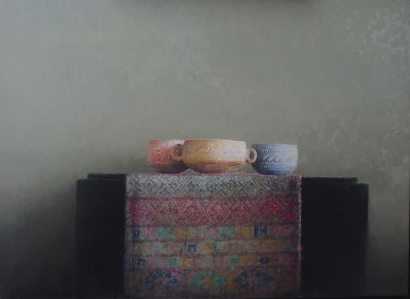Pedro Escalona - Tela de Butan - 2016 - olieverf op paneel - 45 × 60 cm