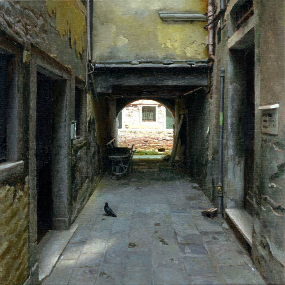 Jan Maris - Doorgang IV - 2016 - olieverf op doek - 40 × 40 cm