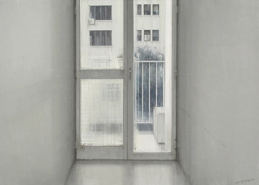 Carlos Morago - Salida a la terazza - 2016 - olieverf op paneel - 50 x 70 cm