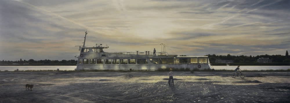 Dimitri Desiron - The Barge - 2016 - olieverf op doek - 60 x 170 cm