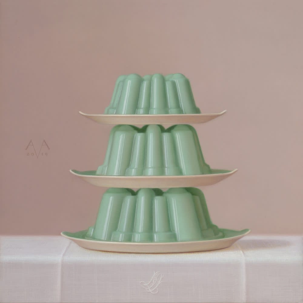 Arnout van Albada - Regout trio - 2016 - eitempera en olieverf op paneel - 38,5 x 38,5 cm