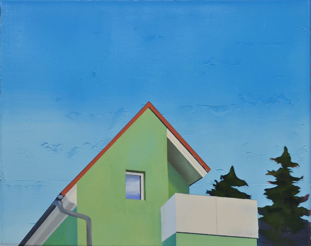 Hendrik Voerkel - Wohnhaus - 2016 - Olie en acryl op doek - 40 x 50 cm