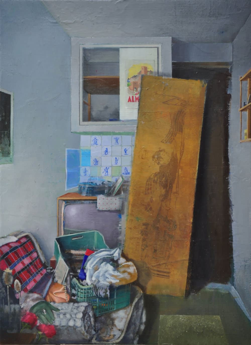 Carlos Sagrera - Chinese screen - 2015 - acrylverf op doek - 51 x 37 cm