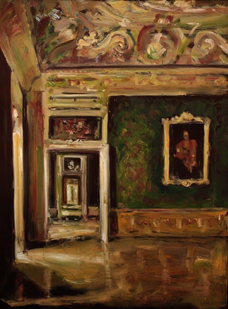 Douwe Elias - Doorkijkje museum - 2015 - olieverf op paneel - 125 x 90 cm