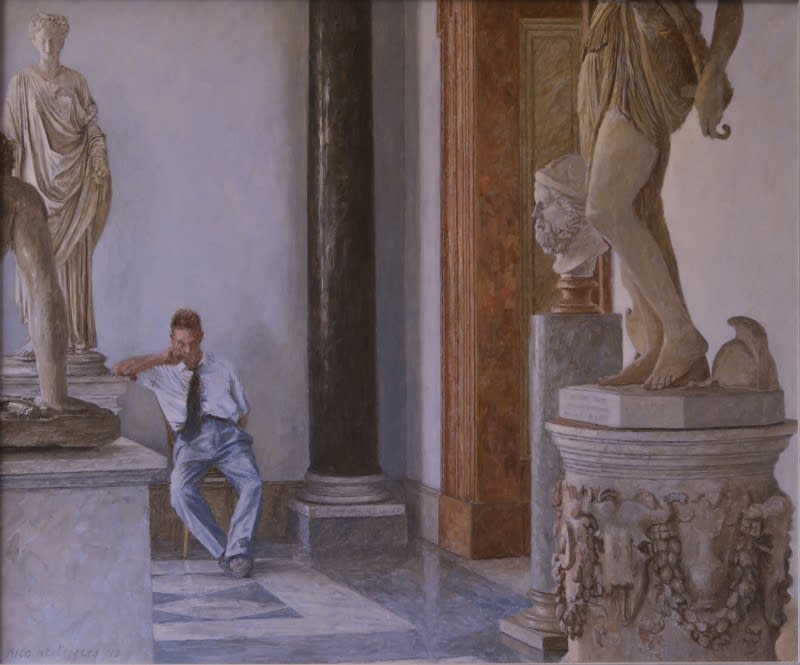Nico Heilijgers - De Suppoost - 2015 - Olieverf op paneel - 50 x 60 cm