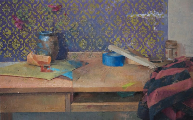 Zoey Frank - Striped shirt - 2015 - olieverf doek - 50 x 80 cm