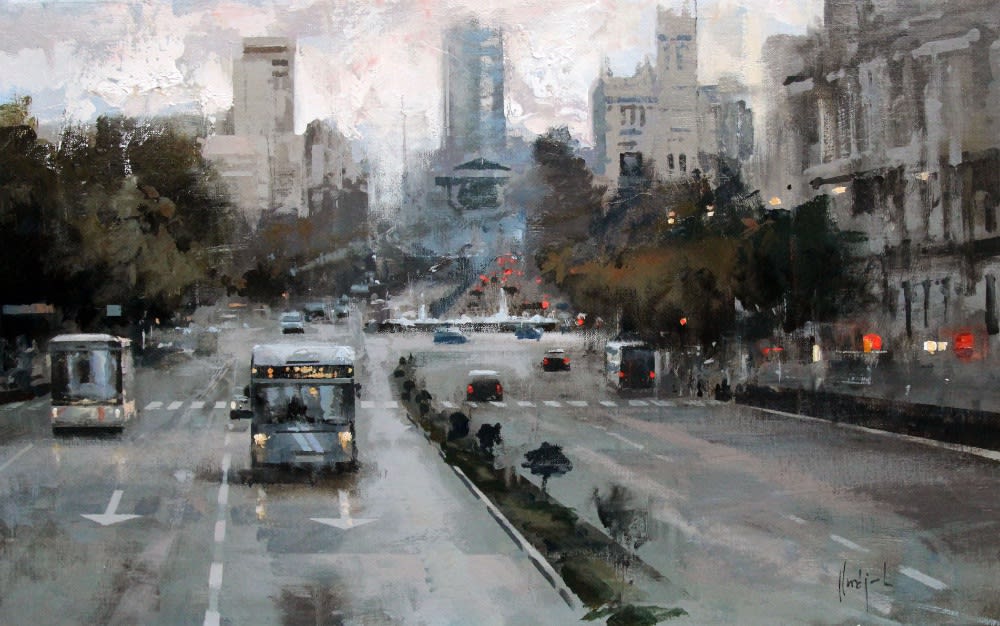 Ricardo Galán Urréjola - Avenida II - 2015 - Olieverf op doek - 46 x 73 cm