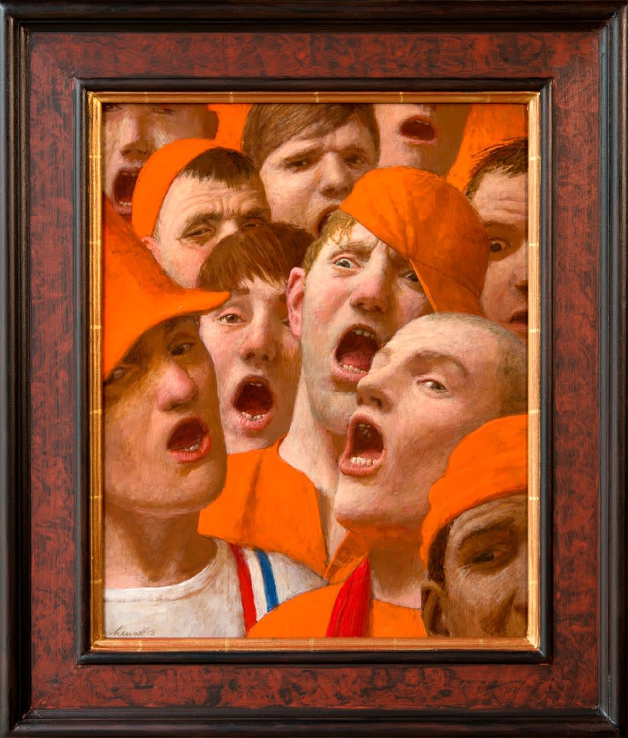 Kenne Grégoire - Doelpaal - 2015 - 50 x 40 cm - Acryl op panee