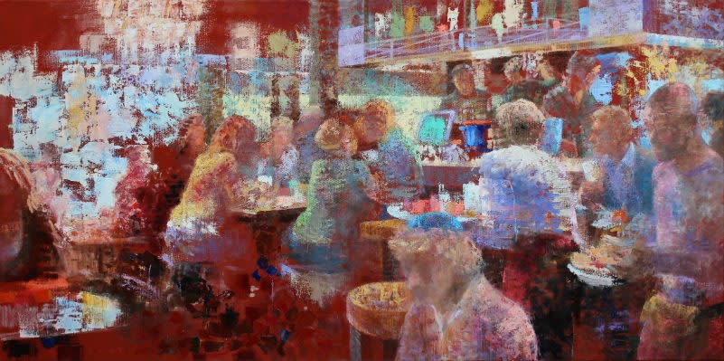 Peter Hartwig - Au Mouton Blanc - 2015 - olieverf op linnen - 80 x 160 cm