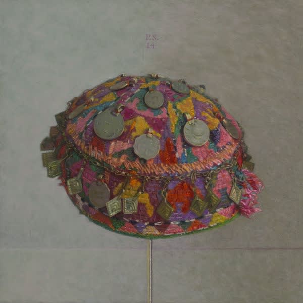 Piet Sebens - Coin cup - 2014 - olieverf over acryl op paneel - 25 x 25 cm
