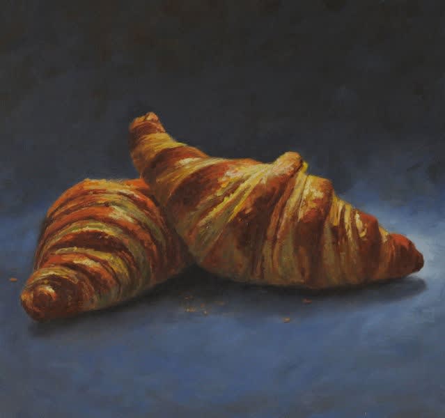 Nico Heilijgers - Croissants - 2014 - olieverf op paneel - 24 x 25 cm