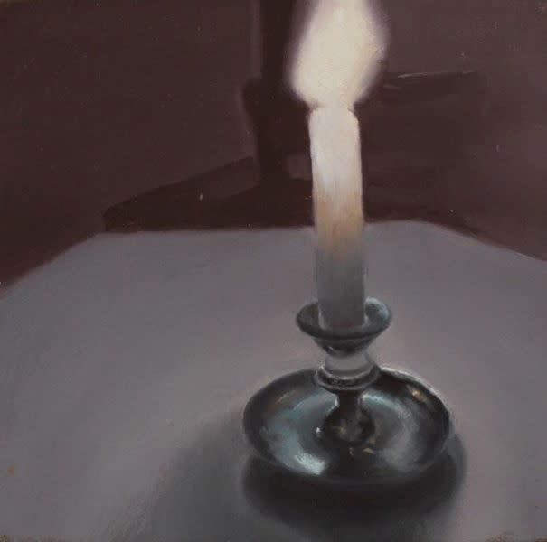 Kaars - 2014 - olieverf op paneel - 10 x 10 cm
