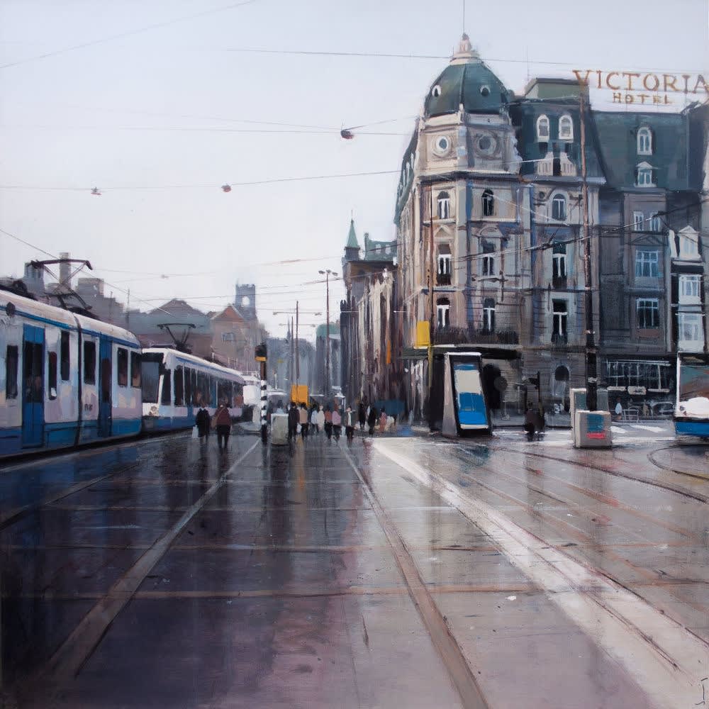 Daniel Parra Lozano - Victoria Hotel - 2014 - olieverf op paneel - 60 x 60 cm