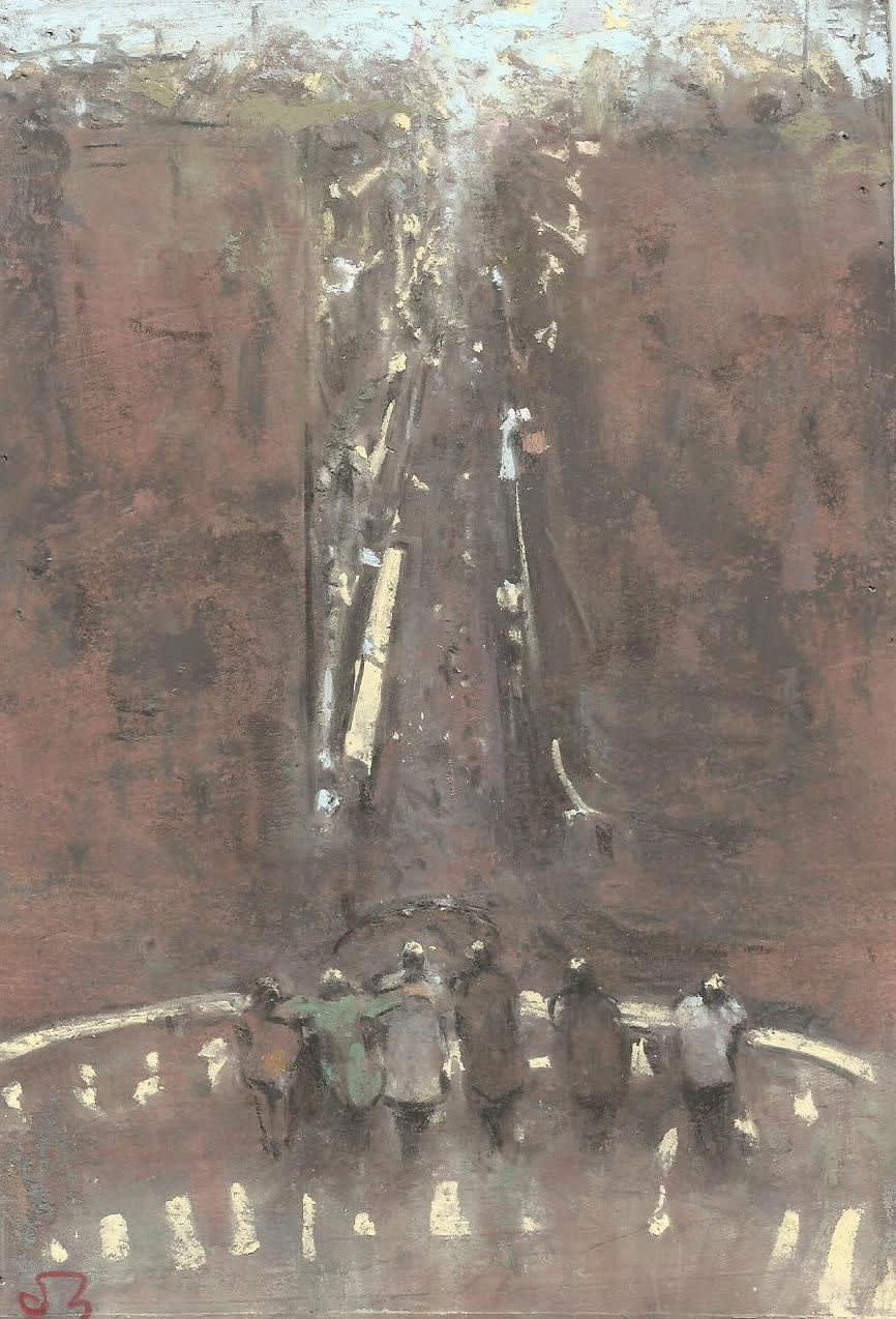 Onno Boerwinkel - Roma nostalgia - 2013 - pastel op papier - 16 x 11 cm
