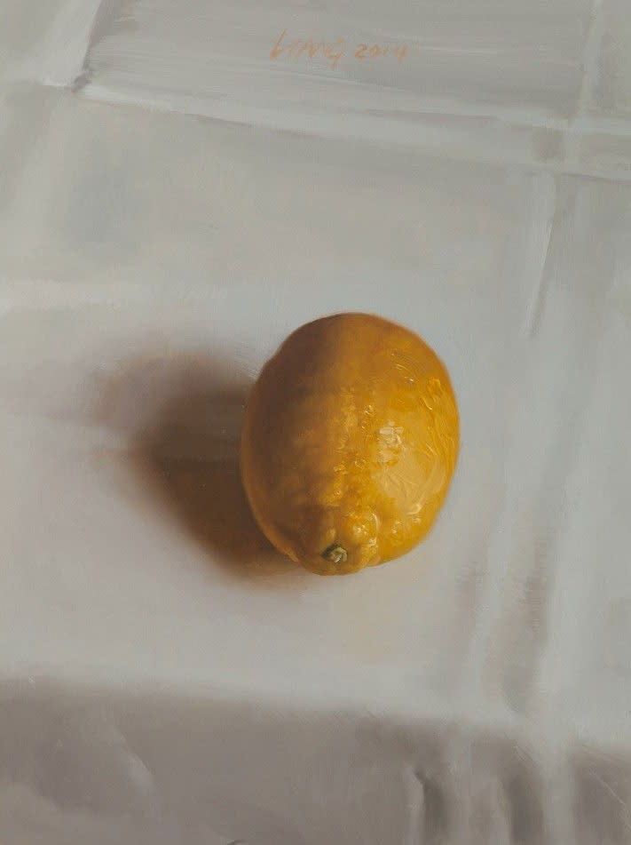 Qiangli Liang - Citroen - 2014 - olieverf op paneel - 24 x 18 cm