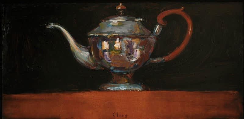 Douwe Elias - Theepot - 2014 - olieverf op paneel - 30 x 59 cm