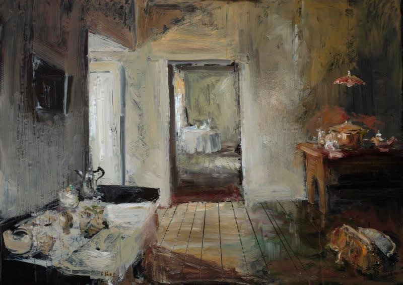 Douwe Elias - Vakantiehuis - 2014 - olieverf op doek - 90 x 120 cm