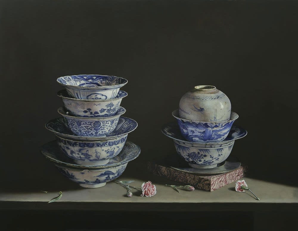 Erkin - Porcelain treasures - 2014 - olieverf op paneel - 70 x 90 cm
