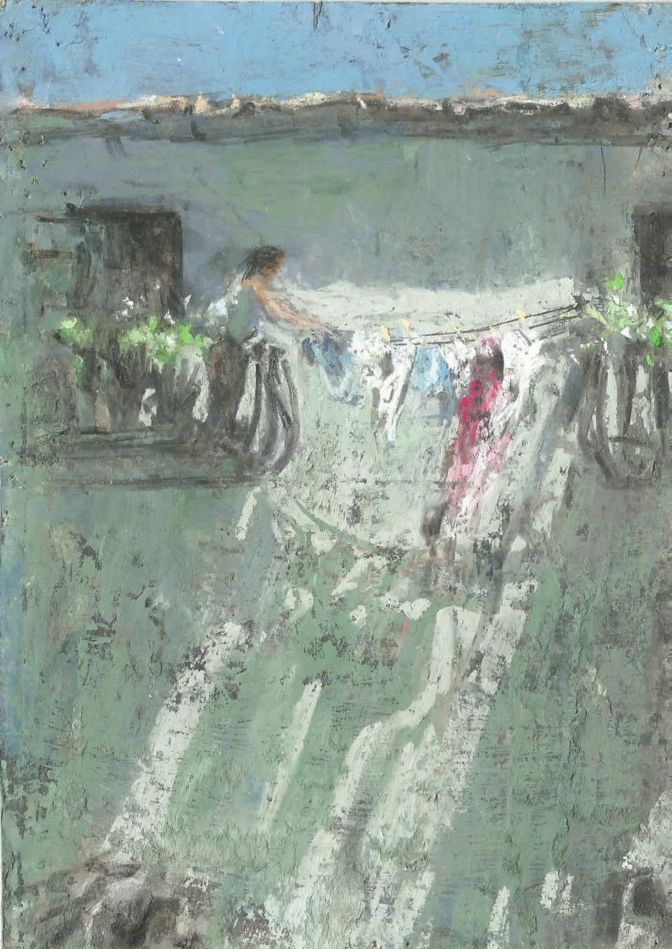 Onno Boerwinkel - Icoon voor een wasje - 2014 - pastel en gemengde techniek - 18 x 13 cm
