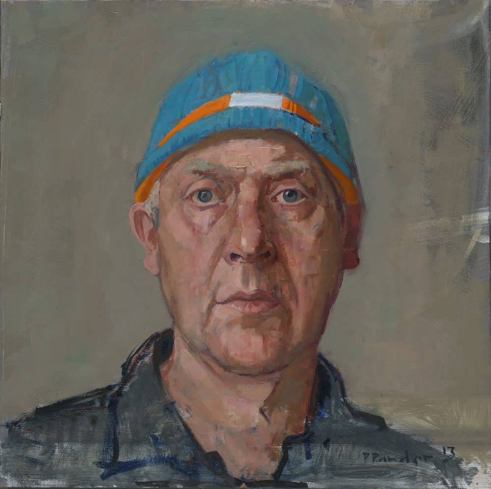 Pieter Pander, Zelfportret met schaatmuts, 2013