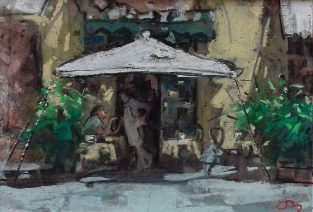 Onno Boerwinkel - Menu del giorno - 2017 - pastel en gemengde techniek - 20 x 24 cm