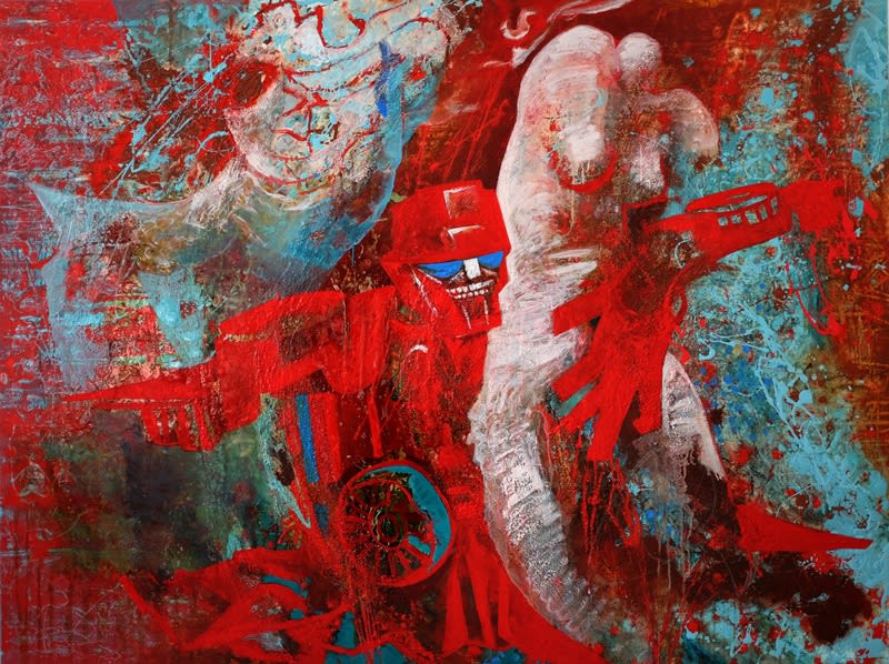 Anastasia Russa, Transformers Love, 2016, 120x160cm, canvas, oil