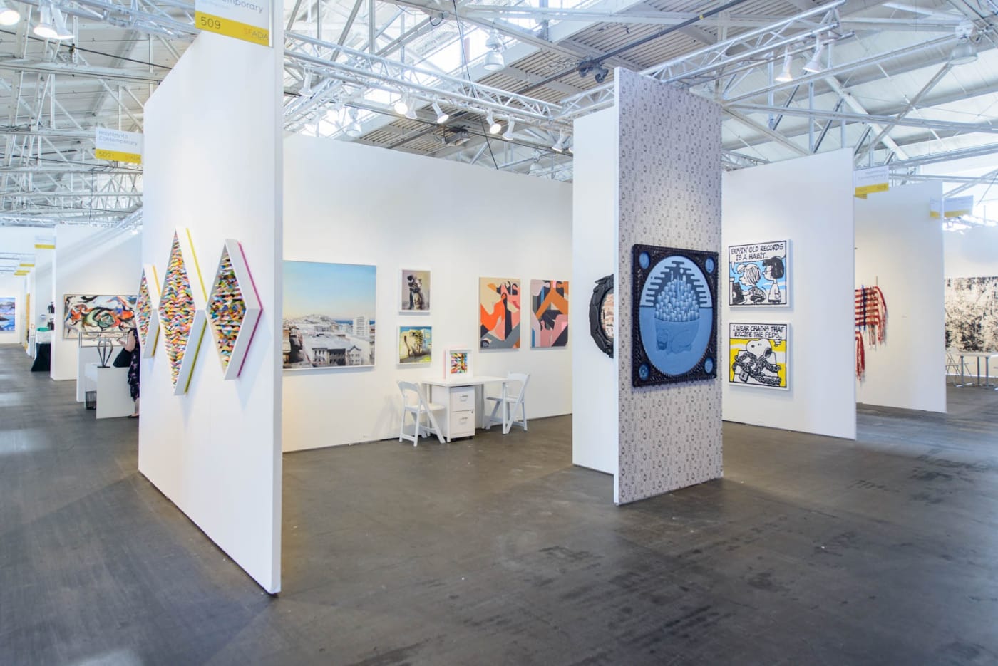 Art fair booth installation view