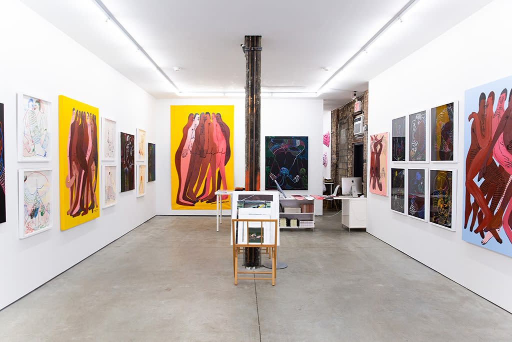 Installation view of Jeffrey Cheung solo show "Tangle" in NYC
