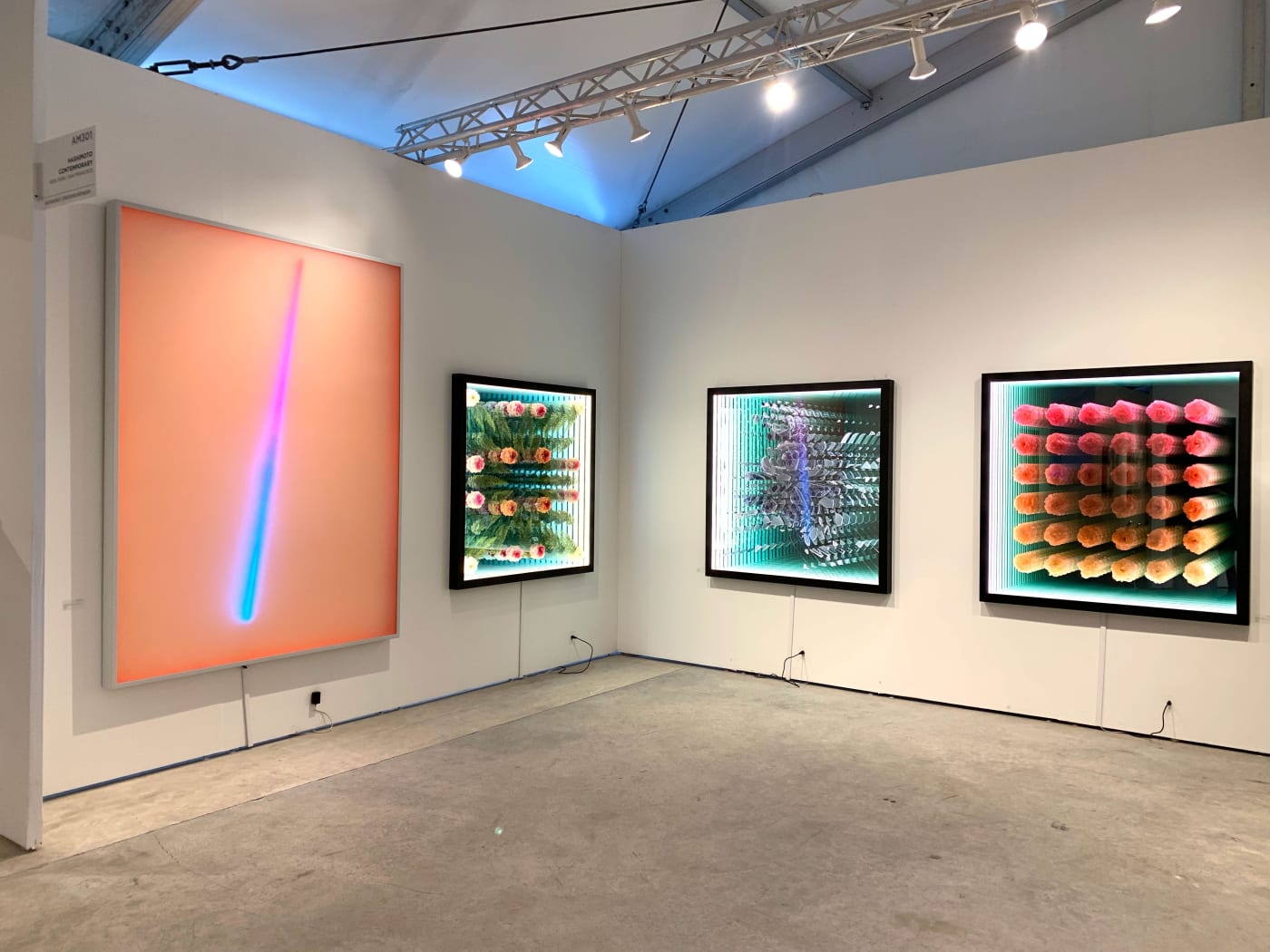 Hashimoto Contemporary booth with Peter Gronquist at Art Miami