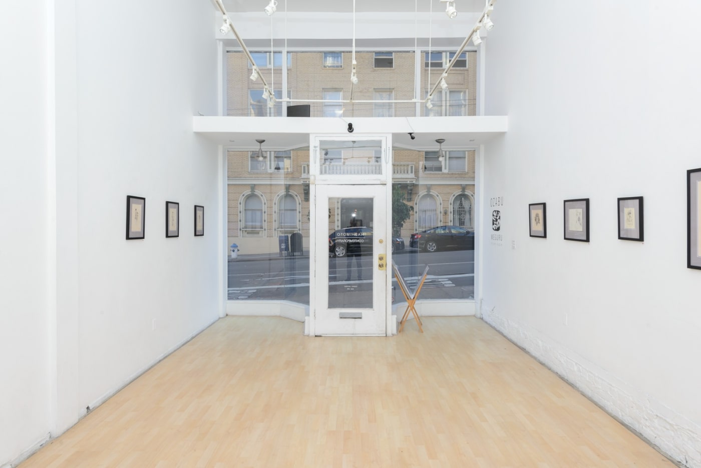 Installation view of artist Ozabu's solo exhibition Meguru at Hashimoto Contemporary, San Francisco. 