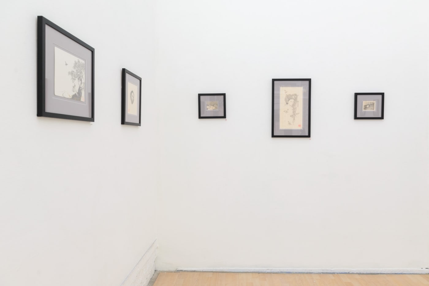 Installation view of artist Ozabu's solo exhibition Meguru at Hashimoto Contemporary, San Francisco. 
