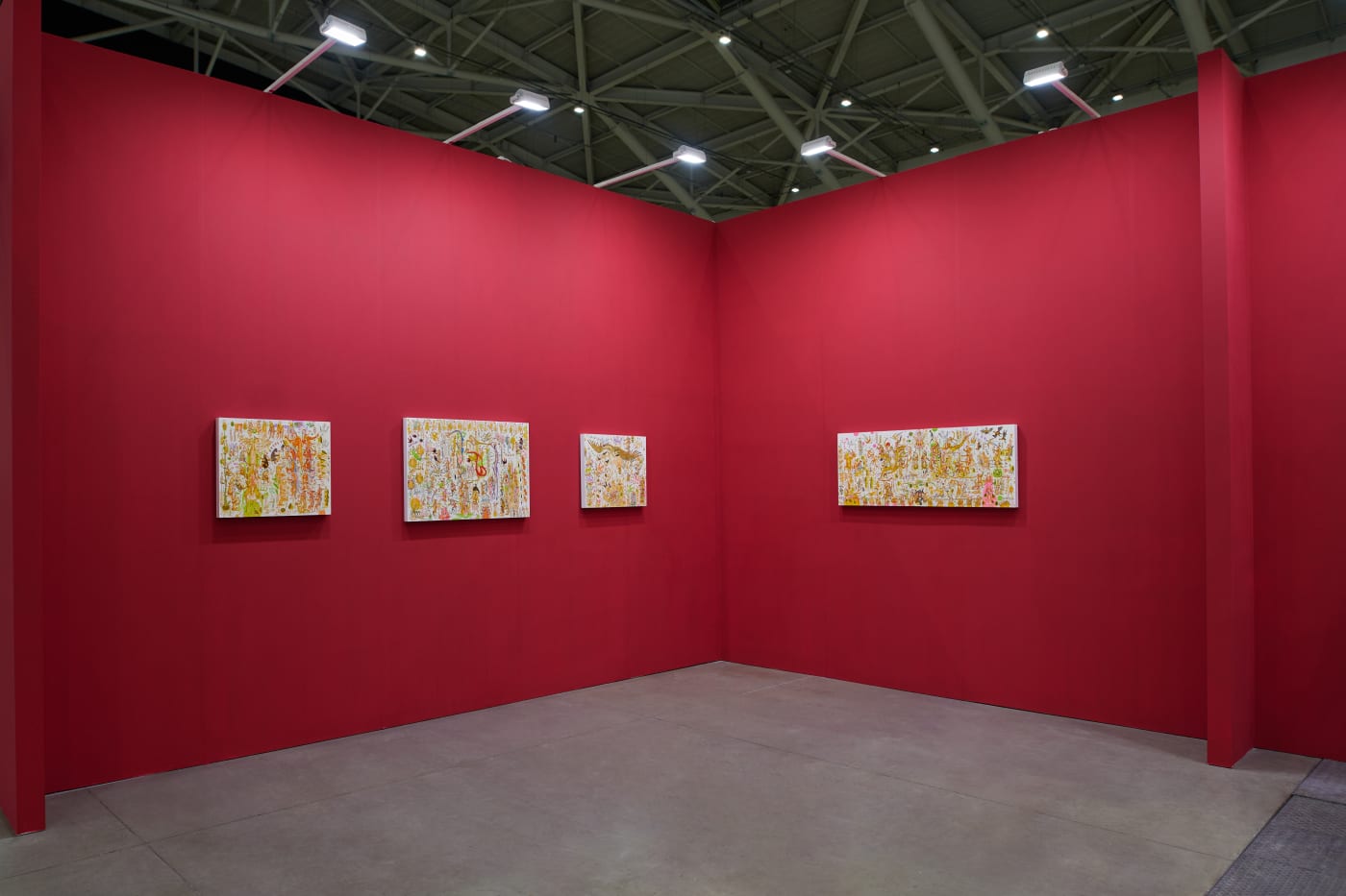 Installation image of Hashimoto Contemporary booth at Taipei Dangdai 2023 with works by Mu Pan