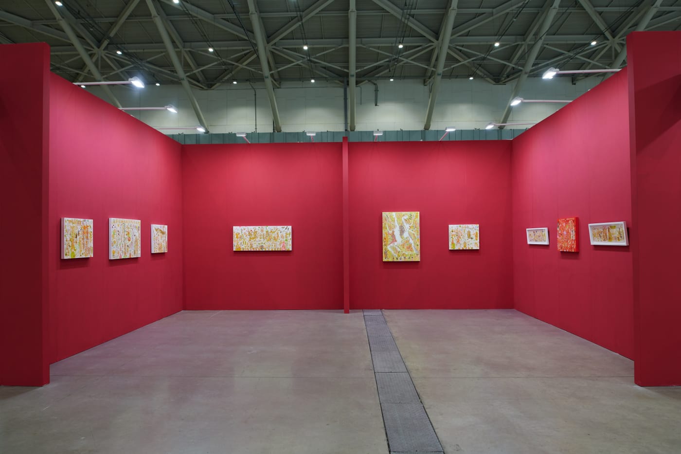 Installation image of Hashimoto Contemporary booth at Taipei Dangdai 2023 with works by Mu Pan