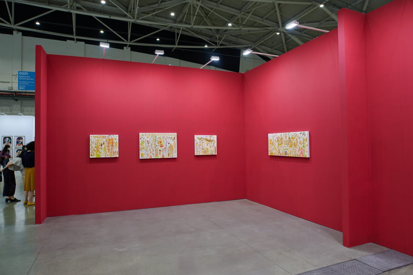 Installation image of Hashimoto Contemporary booth at Taipei Dangdai 2023 with works by Mu Pan