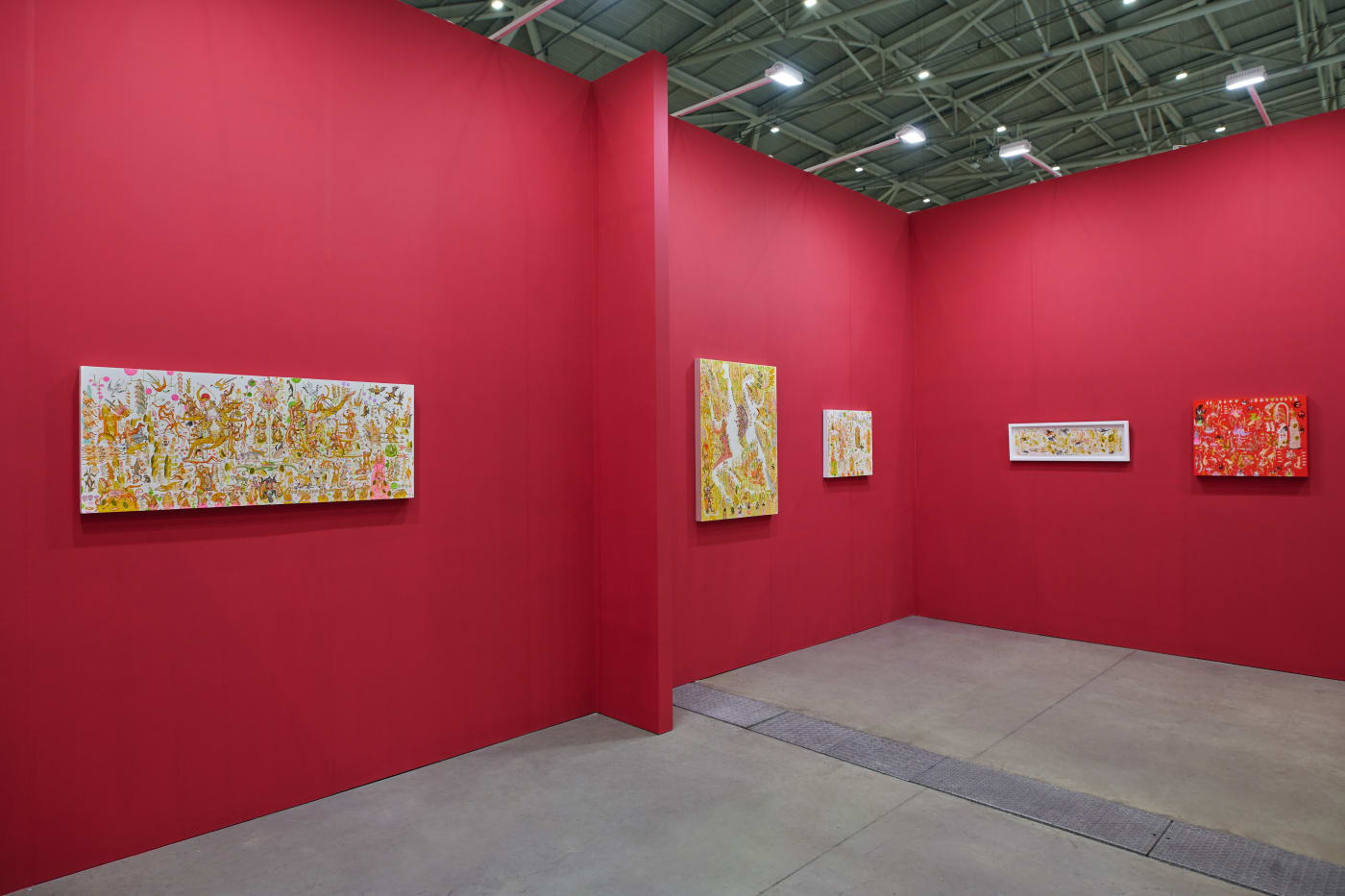 Installation image of Hashimoto Contemporary booth at Taipei Dangdai 2023 with works by Mu Pan