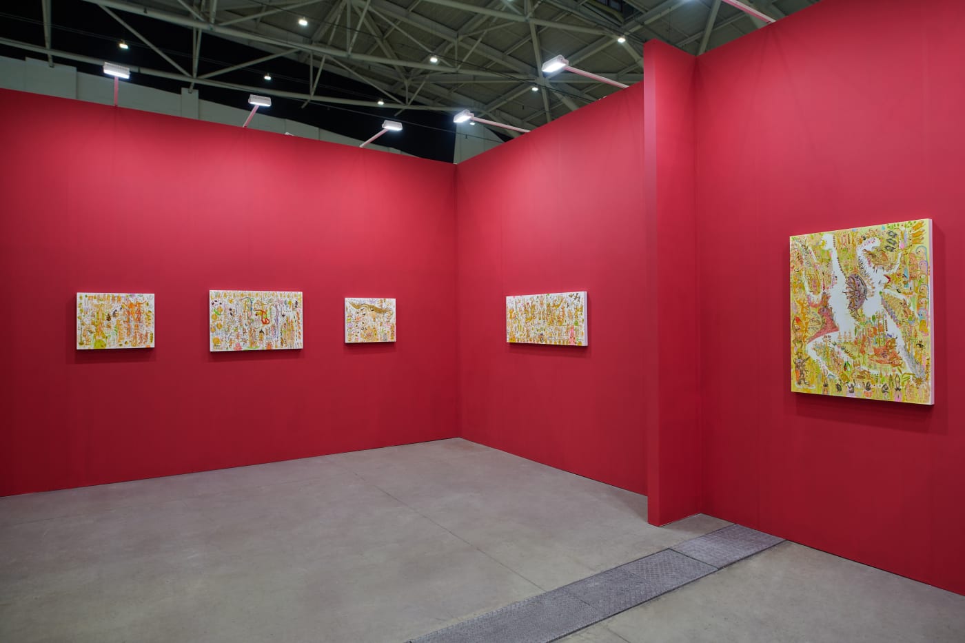 Installation image of Hashimoto Contemporary booth at Taipei Dangdai 2023 with works by Mu Pan