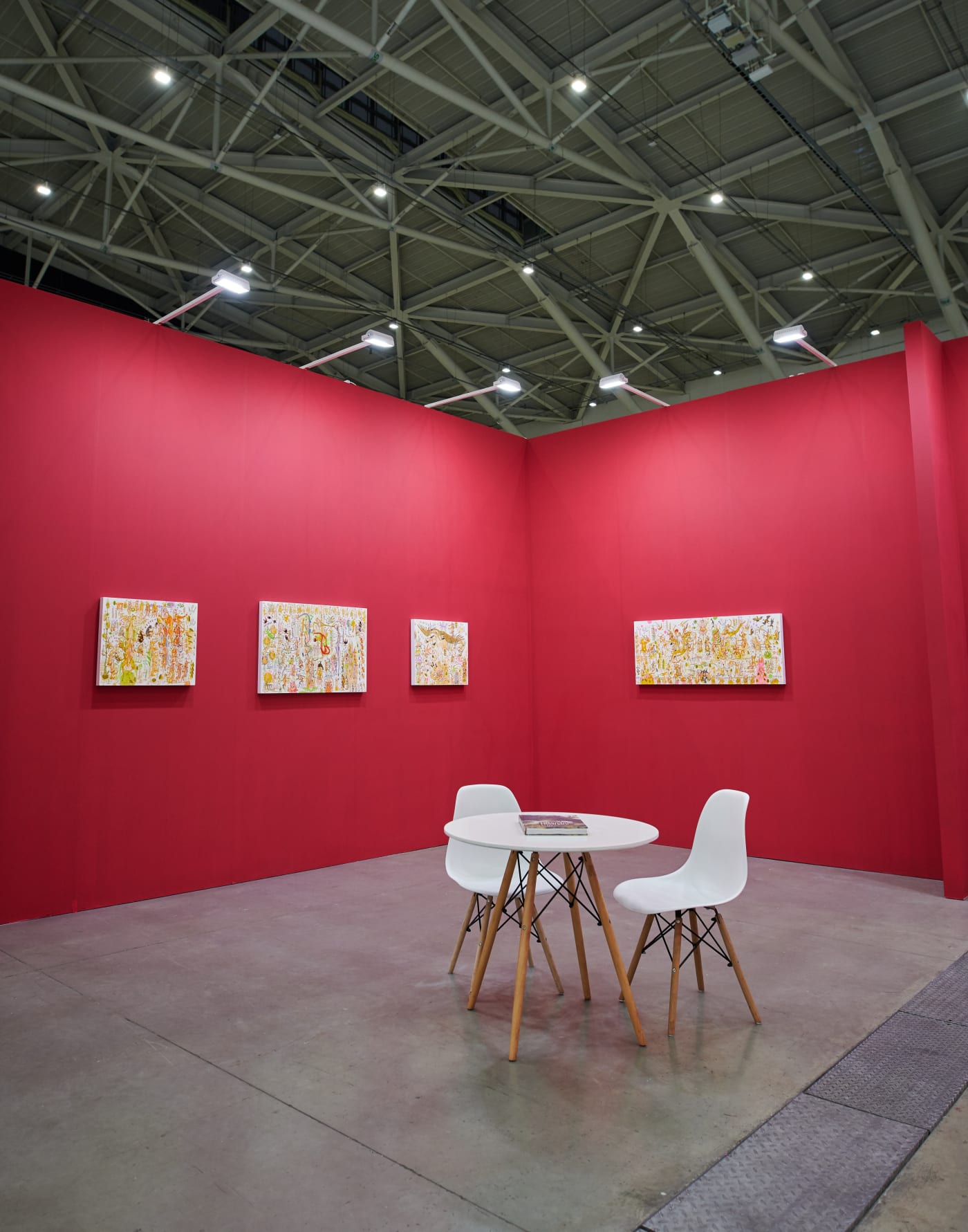 Installation image of Hashimoto Contemporary booth at Taipei Dangdai 2023 with works by Mu Pan