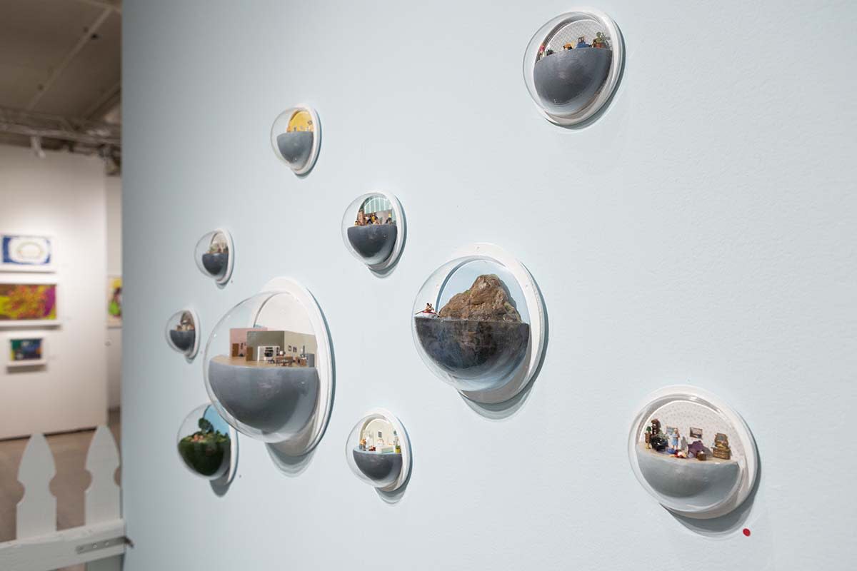 Abigail Goldman miniature bubbles on wall
