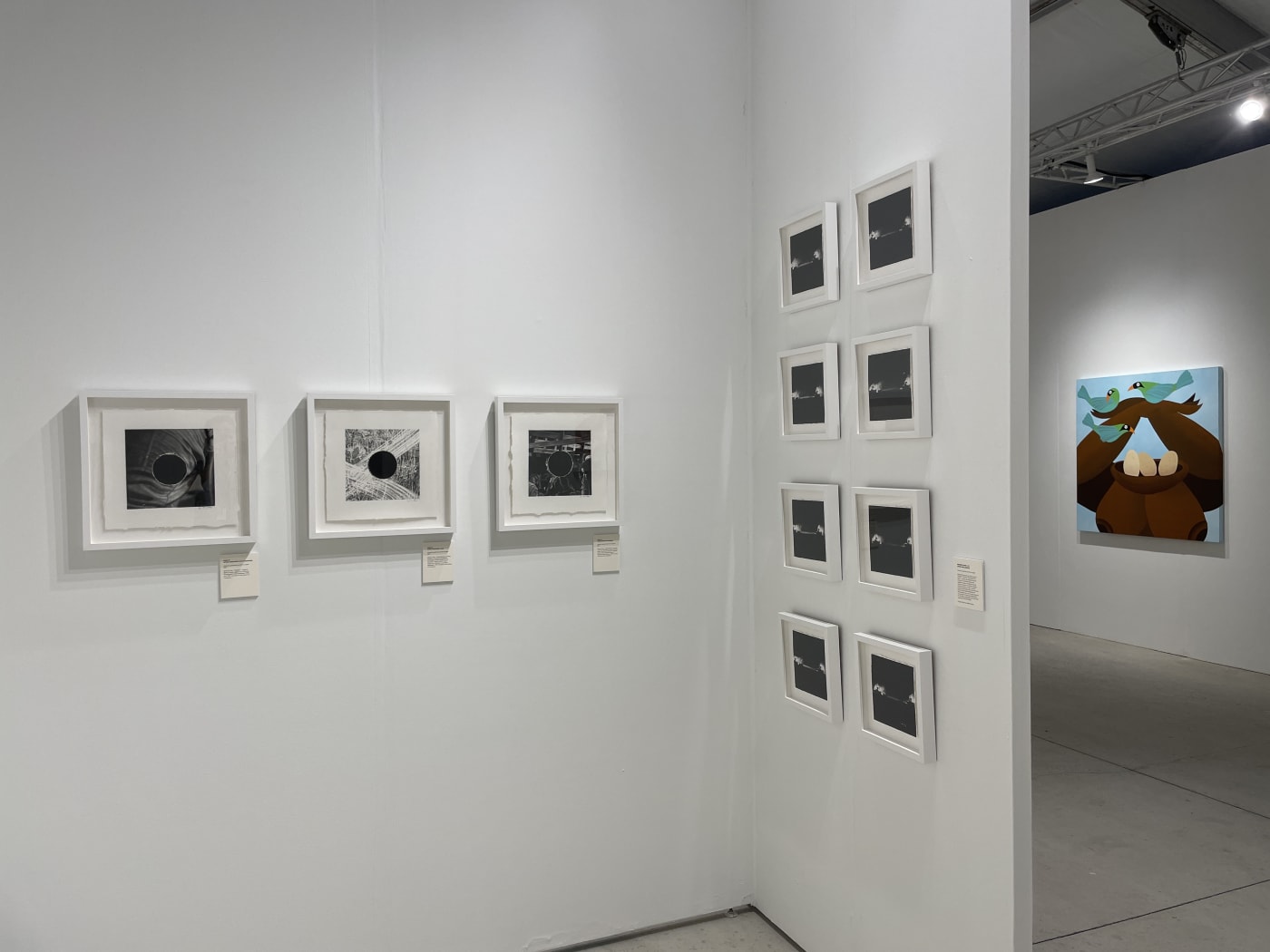 Installation photo of Joel Daniel Phillips paintings at Art Miami 2021