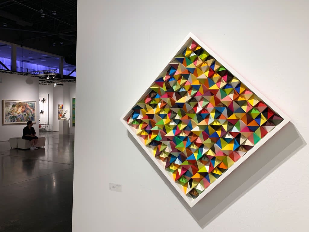 Installation image of Sean Newports work at Seattle Art Fair 2019