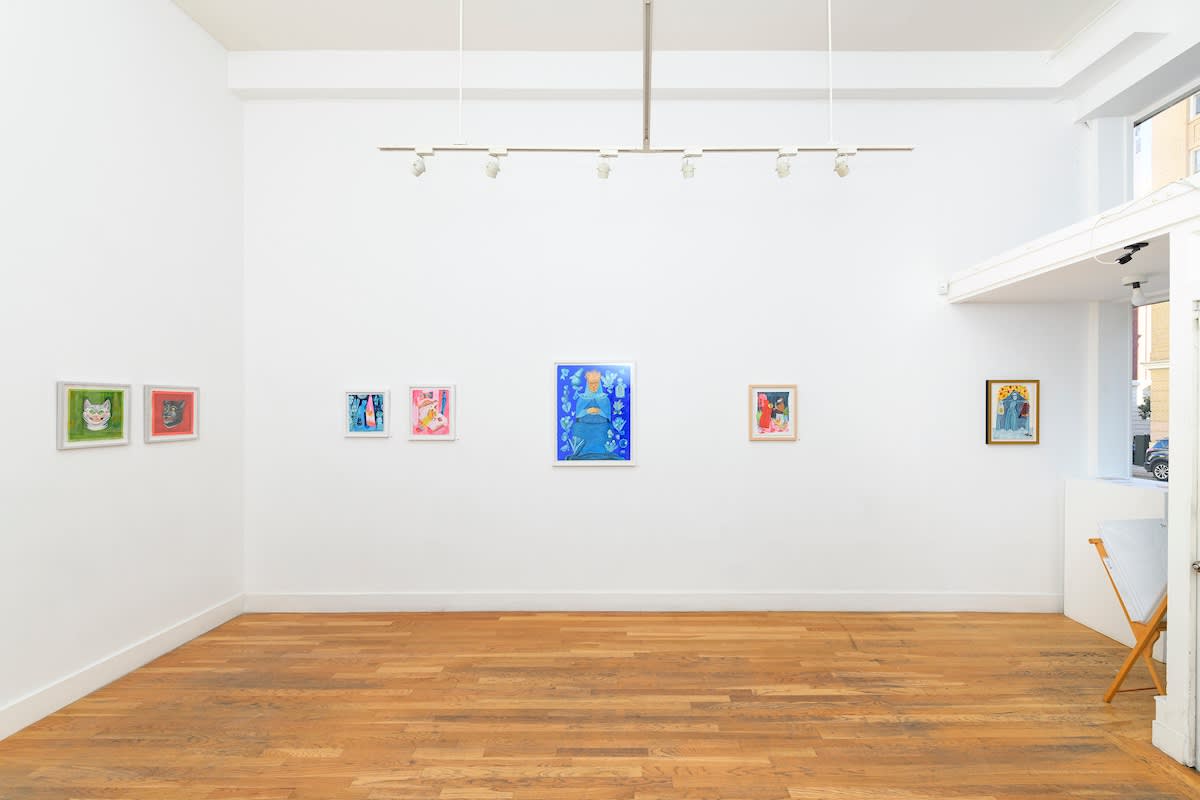 Installation image from Stacey Rozich's exhibition "Floating Worlds" at Hashimoto Contemporary SF