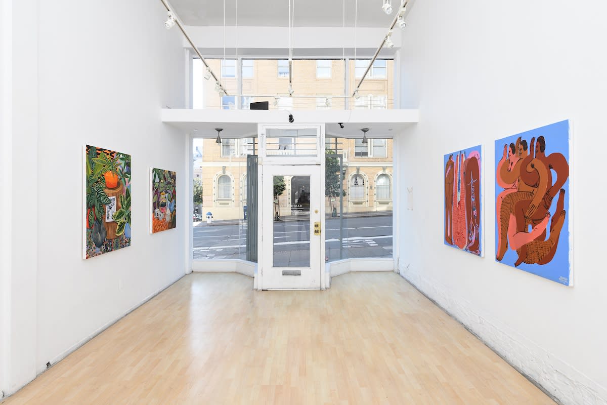 Installation image from the "4x8 Bridges" exhibition at Hashimoto Contemporary SF