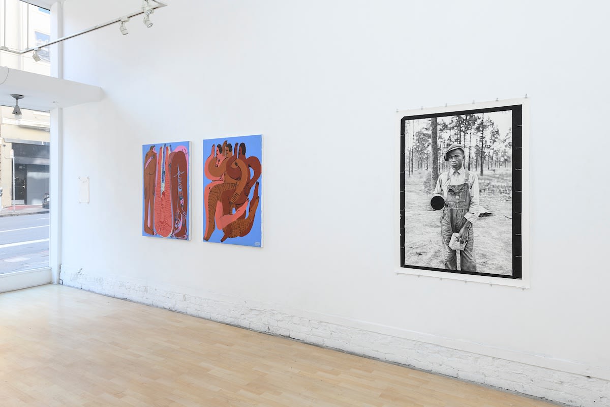 Installation image from the "4x8 Bridges" exhibition at Hashimoto Contemporary SF