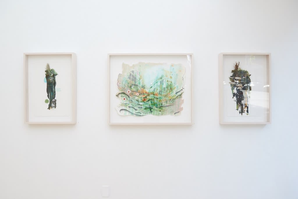 Installation image from Gregory Euclide's  "Preservation Paradox" at Hashimoto Contemporary SF