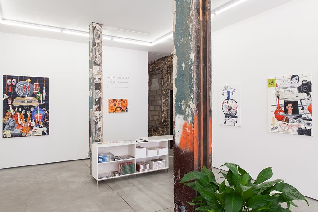 Installation image from Emilio Villalba's "People & Things" at Hashimoto Contemporary NYC