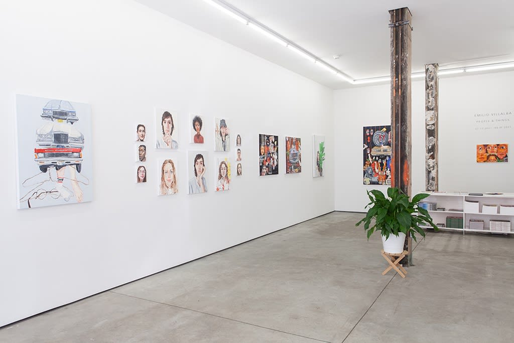 Installation image from Emilio Villalba's "People & Things" at Hashimoto Contemporary NYC